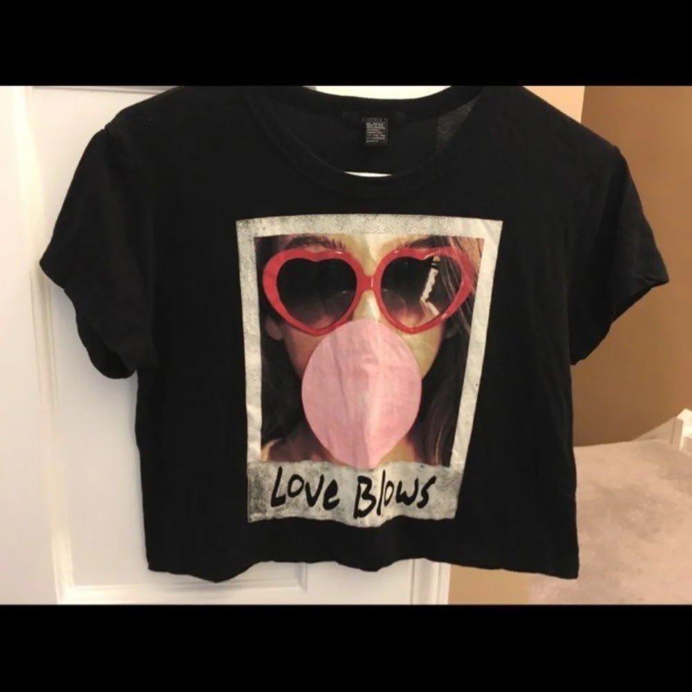 Forever21 Love Blows Crop Top